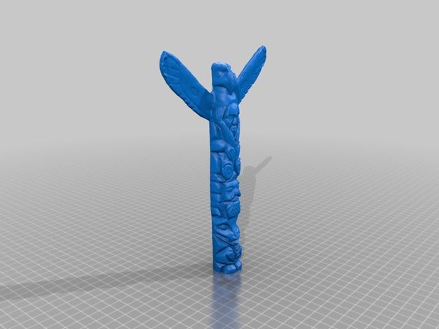 totem pole photoscan hiçbir destekler 3d baskı destek yok kutup 3D print model - Mito3D