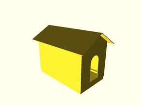 paramétrico de casa edifícios e estruturas construção casinha cachorro a o woodworking 3d print model - Mito3D