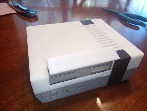 mini nes pi 3 caso de peças suporte removido A impressão 3d nintendo raspberry 3D print model - Mito3D