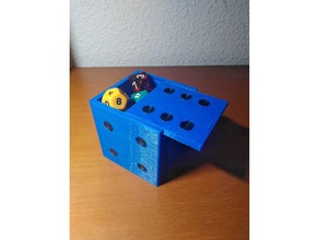 d6 gewürfelt box Container - Boxen anpassbare würfeln Würfel Rollenspiel 3d print model - Mito3D