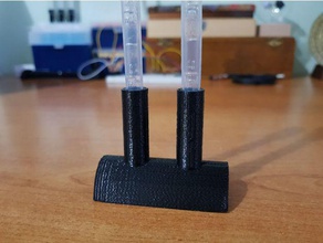 stand duas pipetas de plástico biologia pipeta titular suporte plástica dois 3d print model - Mito3D