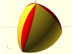 meissner tetrahedron math art constant width solid 3d print model - Mito3D