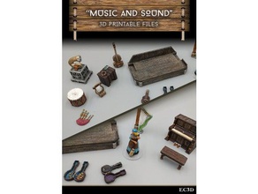 music sound - 28mm gaming sample items games 3d print model - Mito3D