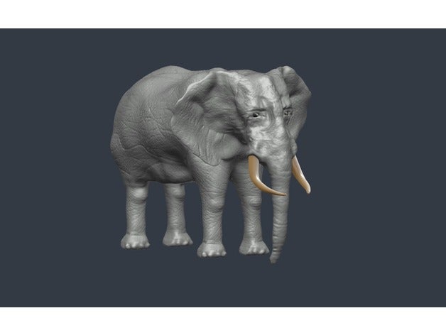 elefante animali la scultura zbrush 3D print model - Mito3D