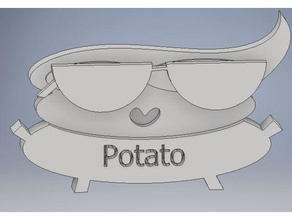 fonzie guardare come la patata 2d art cool amico di patate 3d print model - Mito3D