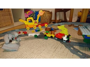 lego duplo train super de construction pont briques - 2mm mince 2x4 brique jouets & jeux 3d print model - Mito3D