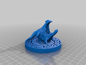 tête de dragon la tige montage décor celtique noeud le rideau tringle à 3d print model - Mito3D