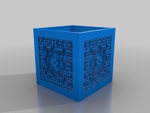 stierpinsky pattern box decor 3d print model - Mito3D