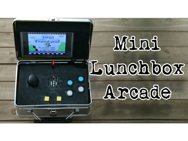 lunchbox arcade Spielzeug & Spiele arcade-cabinet raspberry pi retropie retro-arcade retro pie 3D print model - Mito3D