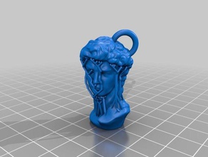 statue david head keychain keychains michelangelo sculpture small 3d print model - Mito3D