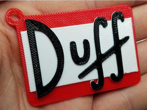 duff beer keychain 3d printing simpsons 3d print model - Mito3D