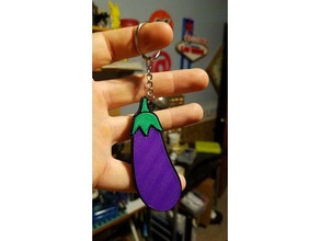 eggplant emoji keychain 3d printing 3d print model - Mito3D
