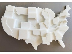 united states learning 3d map data visualization disease height sex statistics std usa 3d print model - Mito3D