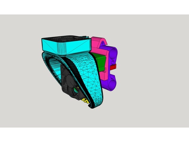 p3steel e3dv6 lmh8luu x-transporte bowden Impressora 3d extrusoras extrusora e3d v6 3D print model - Mito3D