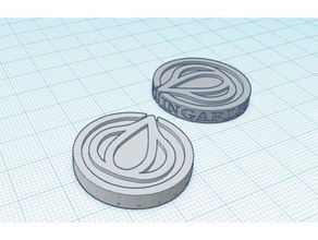 garlicoin monete & distintivi 3d print model - Mito3D