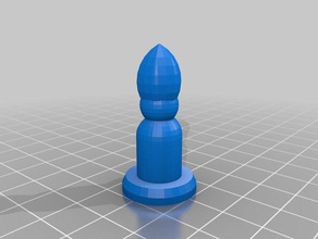 basit bir satranç seti bishop parça Kral knight piyon kraliçe 3d print model - Mito3D