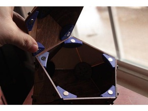 magnetic hubs dymaxion globe 3d printing hub kit magnet vertex 3d print model - Mito3D