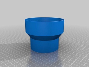 3in duct 4in damper adapter 3d print model - Mito3D