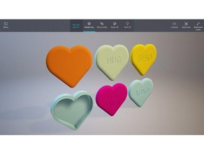 sweethearts classic candy box decor heart 3d print model - Mito3D