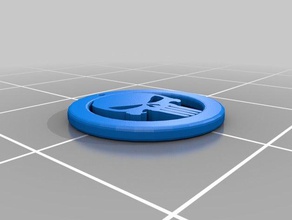 punisher logo keychain keychains chain key keyring ring 3d print model - Mito3D