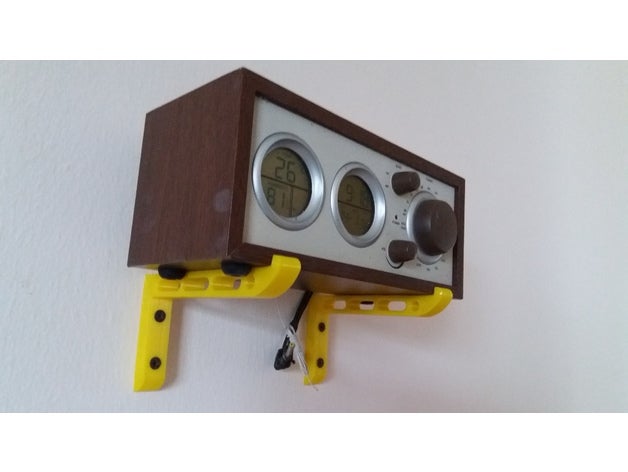 Wandhalterung Funk-Uhr audio Uhr rack die Wandmontage 3D print model - Mito3D