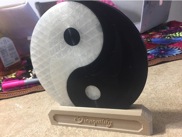 yin yang decoración de la el feng shui pie símbolo 3D print model - Mito3D