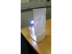 lithophane stand-usb-Licht diy stehen 3d print model - Mito3D