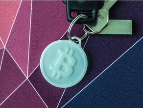 crypto trousseau de bitcoin porte-clés la ctb pièce monnaie cryptocurrency le bricolage un clés 3d print model - Mito3D