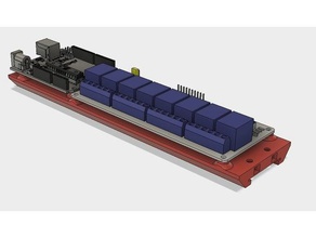 din rail arduino uno + 8 relay board robotics 3d print model - Mito3D