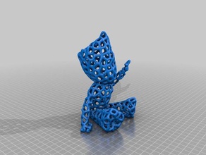 voronoi baby groot sculture 3d print model - Mito3D