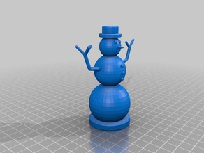 boneco de neve A impressão 3d a 3d print model - Mito3D