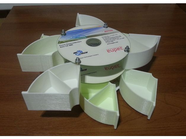 cd dvd cassetto organizzatore utensili & caselle box compact disc i cassetti scatola di stoccaggio casella degli strumenti strumento supporto archiviazione 3D print model - Mito3D