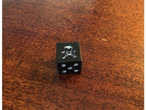 skull 6 sided dice 3d print model - Mito3D