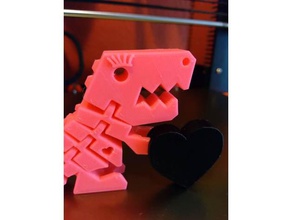 Herz Blume flexi flexina Skulpturen artikuliert valentine valentines Tag Geschenke 3d print model - Mito3D
