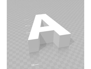 tipo di carattere arial alfabeto completo segni e loghi 3d print model - Mito3D