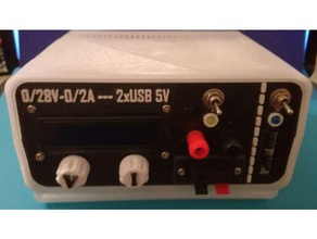 caixa de hiland fonte alimentação 0-28v 001-2a ajustável dc regulada eletrônica alimentacion bidouille a 3d print model - Mito3D