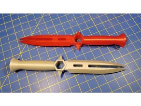 split pugnale oggetti di scena lama coltello 3d print model - Mito3D