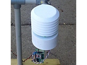 radiation shield sensor mount weather station controller electronics 3d print model - Mito3D