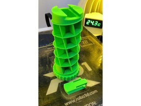 31 day spiral pill box deeper pockets bonus pocket containers days medication 3d print model - Mito3D
