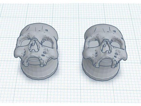 crânio, ouvido, medidores de 10mm jóias brinco orelha crânio 3d print model - Mito3D