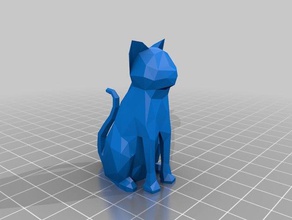 de forme polygonale chat sculptures cat 3d print model - Mito3D