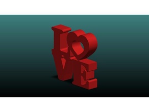 love sculpture heart art letters paperweight valentines day gifts 3d print model - Mito3D