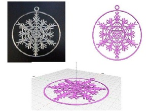 snowflake star david hobby adorno navideo arbol navidad blockscadsnowflake christmas ornament colgante geometric impresion 3d nieve office tetrahedron 3d print model - Mito3D