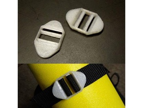 tabbed-Doppel-tri-glide diy Schnalle Verbindungselement nylon-Gurtband ziehen Gurt triglide tri glide - Gurtband 3d print model - Mito3D