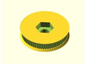 paramétrico de la polea correa dentada openscad Impresora 3d las piezas gt2 cinturón tensora 3d print model - Mito3D