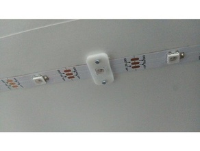 ws2812 strip holder 3d printing ledstrip led ws2812b 3d print model - Mito3D