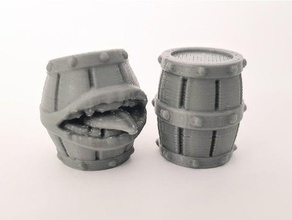 barrel mimic toy & game accessories dnd mini monster prop role playing rpg 3d print model - Mito3D