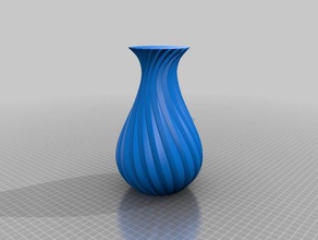 7-groove vase décor 3d print model - Mito3D