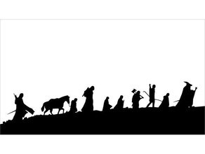 lord rings silhouette 3d printing bilbo baggins eye frodo gandalf lordoftherings silhouettes one ring 3d print model - Mito3D