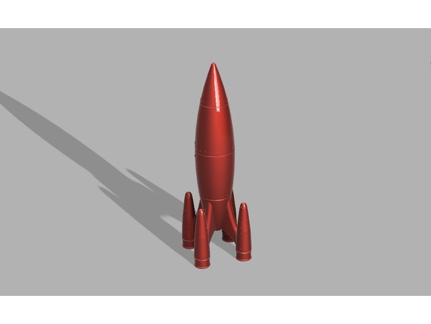 4 kırmızı roket fallout video oyunları oyunu 3D print model - Mito3D
